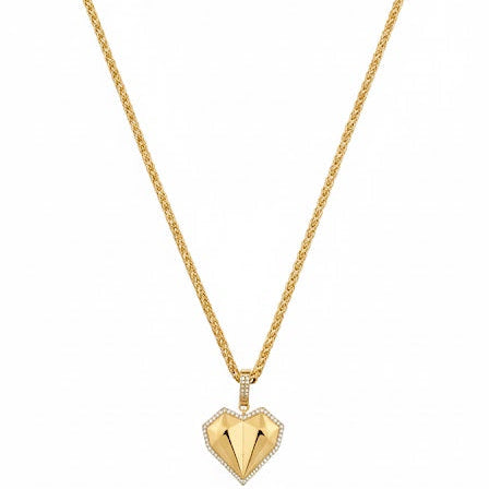 Collar Corazón - Collar Bañado en Oro Amarillo