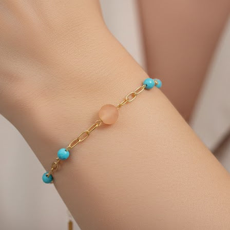 Pulsera Dalia - Pulsera Bañada en Oro