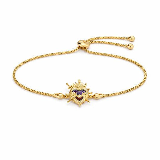 Pulsera Corazón Flechado - Pulsera Bañada en Oro