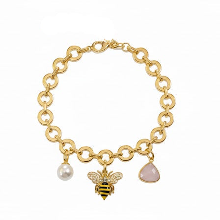 Pulsera Abejita - Pulsera Bañada en Oro