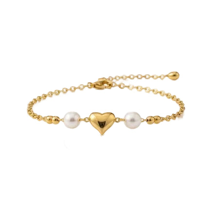 Pulsera Corazón Bombacho - Pulsera Bañada en Oro