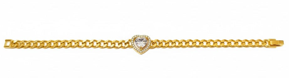 Pulsera Halo Corazón - Pulsera Bañada en Oro