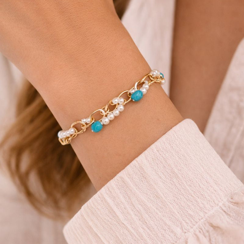 Pulsera Espirea - Pulsera Bañada en Oro