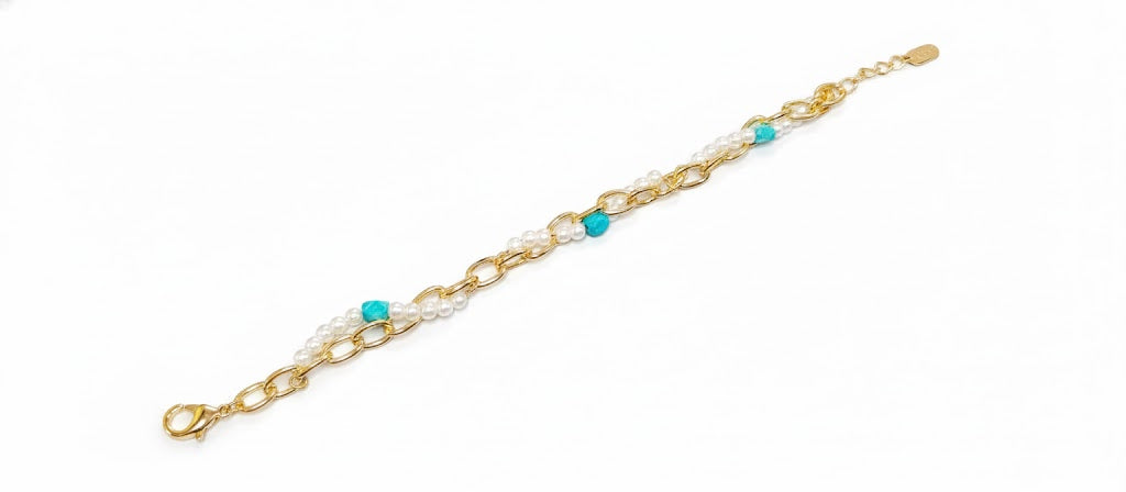 Pulsera Espirea - Pulsera Bañada en Oro