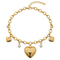 Pulsera Corazones - Pulsera Bañada en Oro