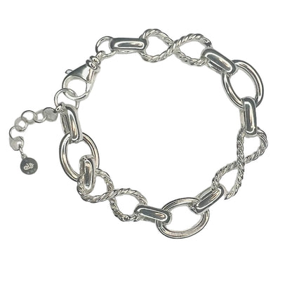 Pulsera Plata Eslabones , Infinitos