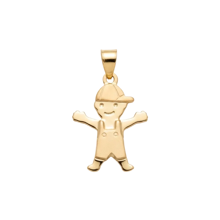 Colgante Niño - Niña Oro - Colgante Oro italiano 18k