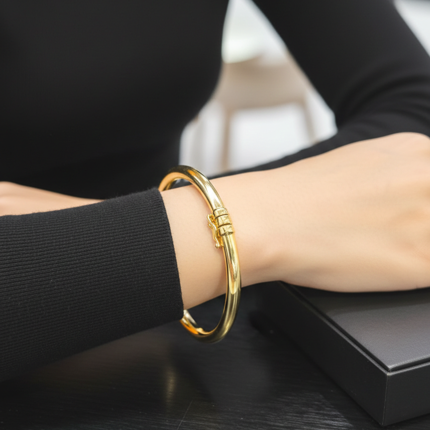 Pulsera Rígida delgada - Pulsera Oro Italiano 18k