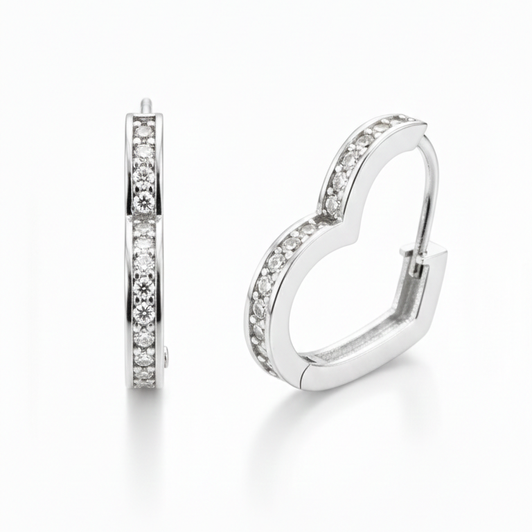 Aros Argollas Corazon - Aros Oro italiano 18k