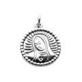 Colgante Medallón Corazón de María - Colgante Plata 925