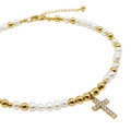 Collar mix de Perlas - Collar Bañado en Oro Amarillo