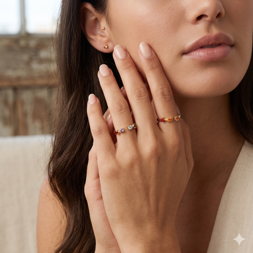 Anillo Oro amarillo y Topacio - Anillo Oro 18k