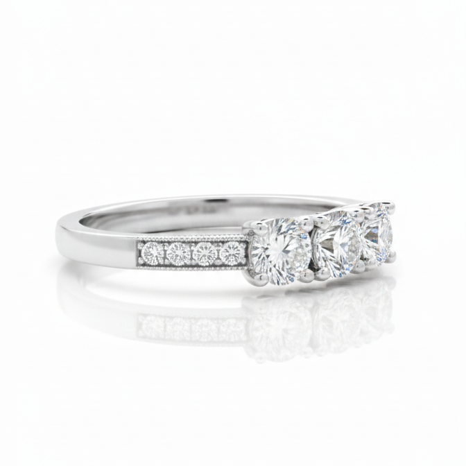Anillo Medio Cintillo - Anillo Oro italiano 18k