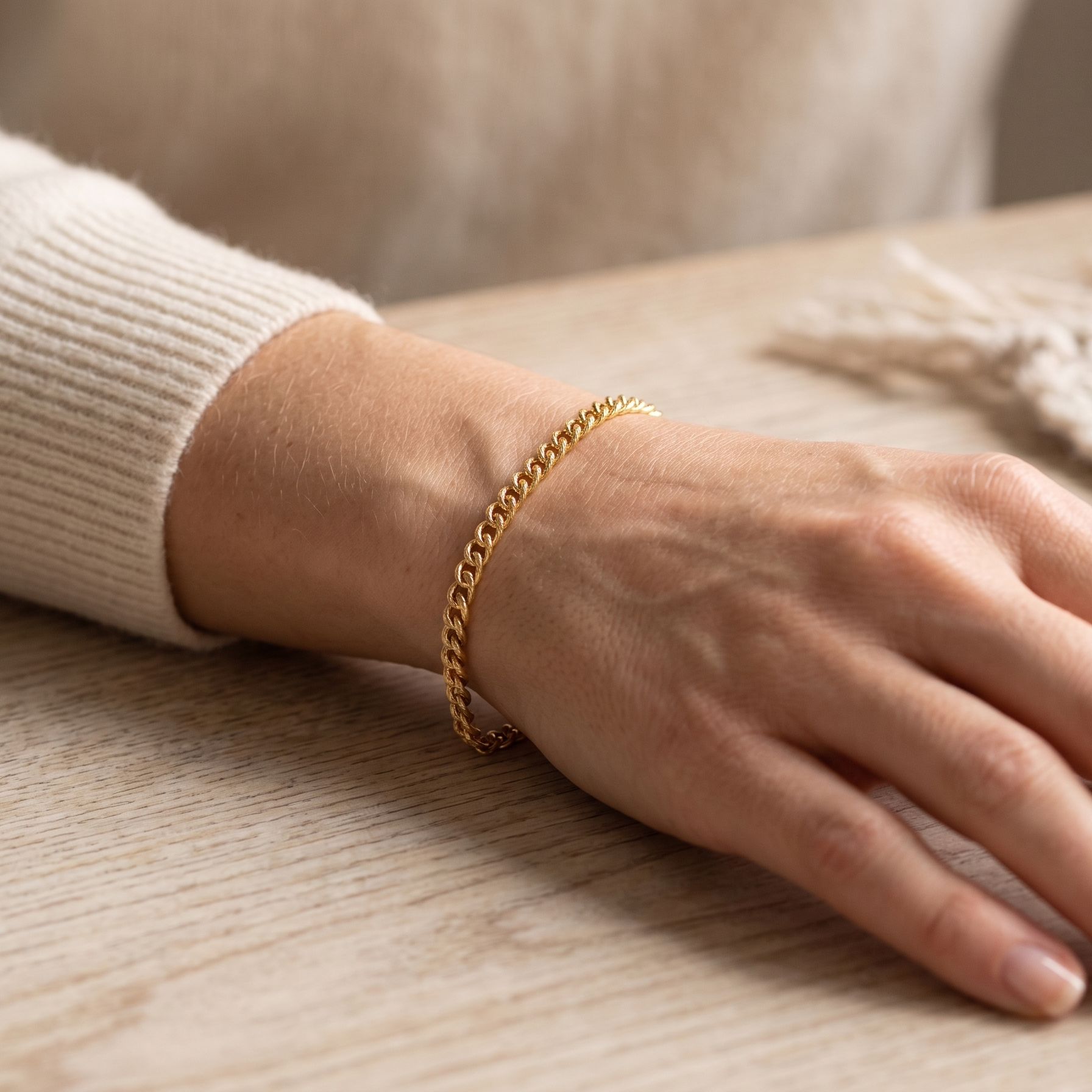 Pulsera Trama Real - Pulsera Oro Italiano 18k