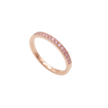 Anillo Oro Rosa Diamantes Rosa - Anillo oro 18k