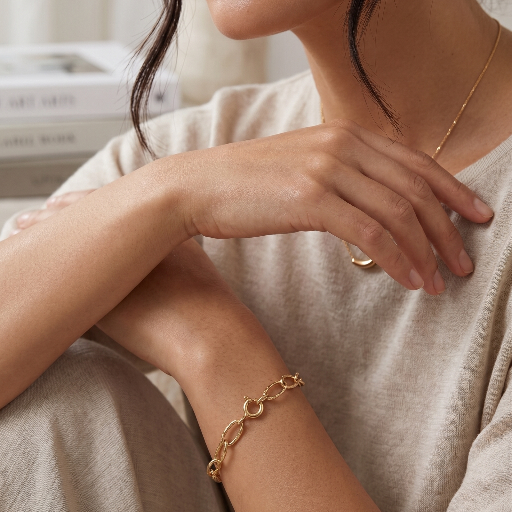 Pulsera Line - Pulsera Oro Italiano 18k