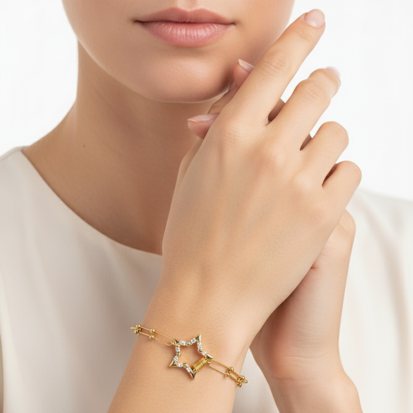 Pulsera Estrella - Pulsera Plata 925