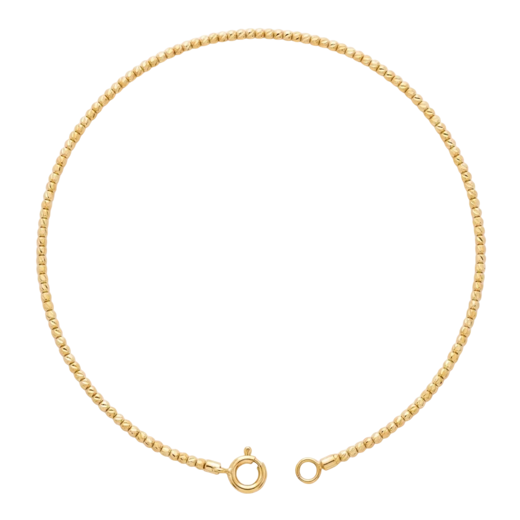 Tobillera Arena Dorada - Tobillera Oro Italiano 18k