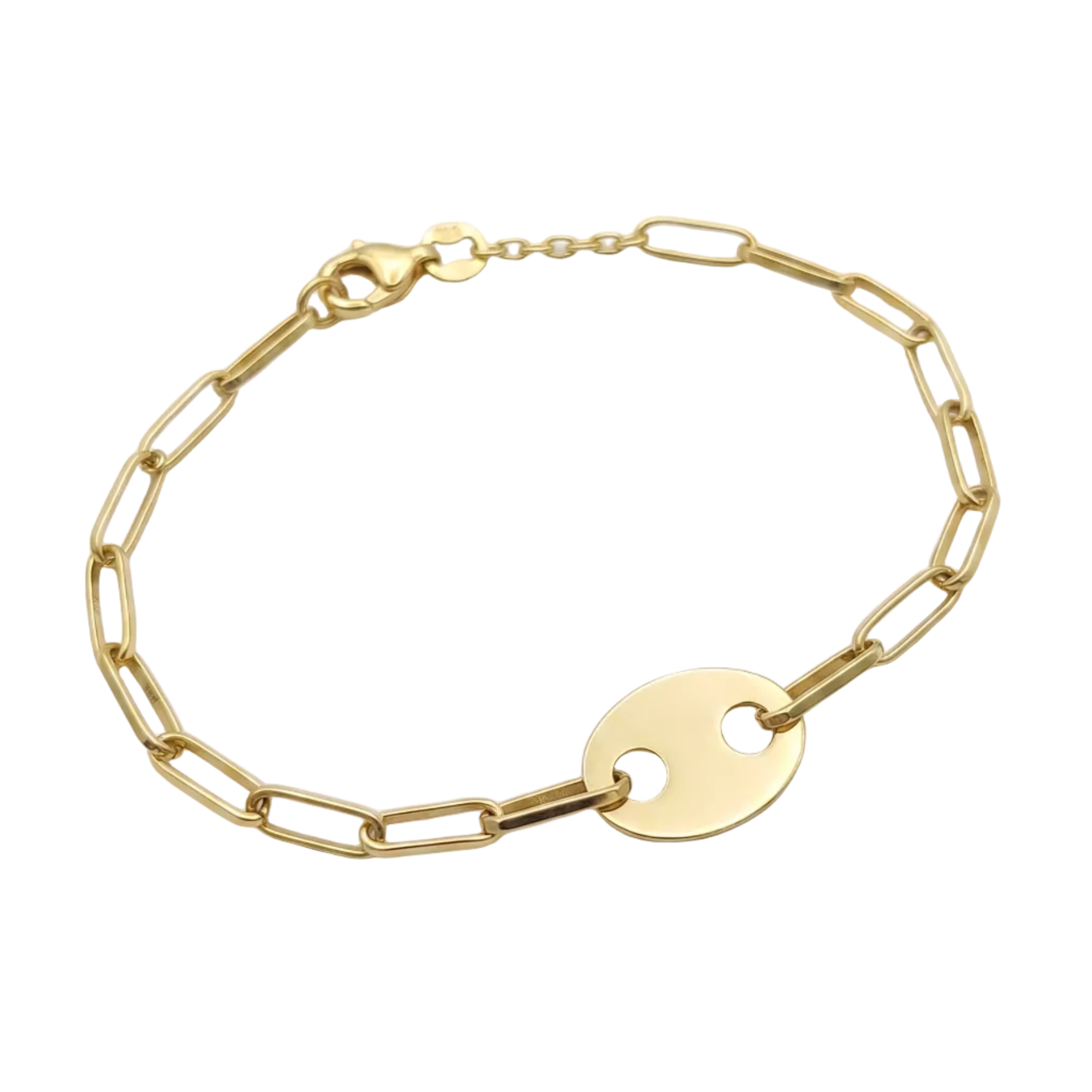 Pulsera Óvalo Moderno - Pulsera Oro Italiano 18k