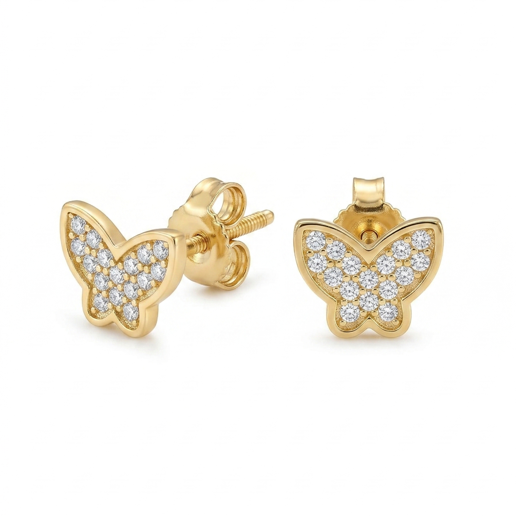 Aros Mariposas Mini - Aros Oro Italiano 18K