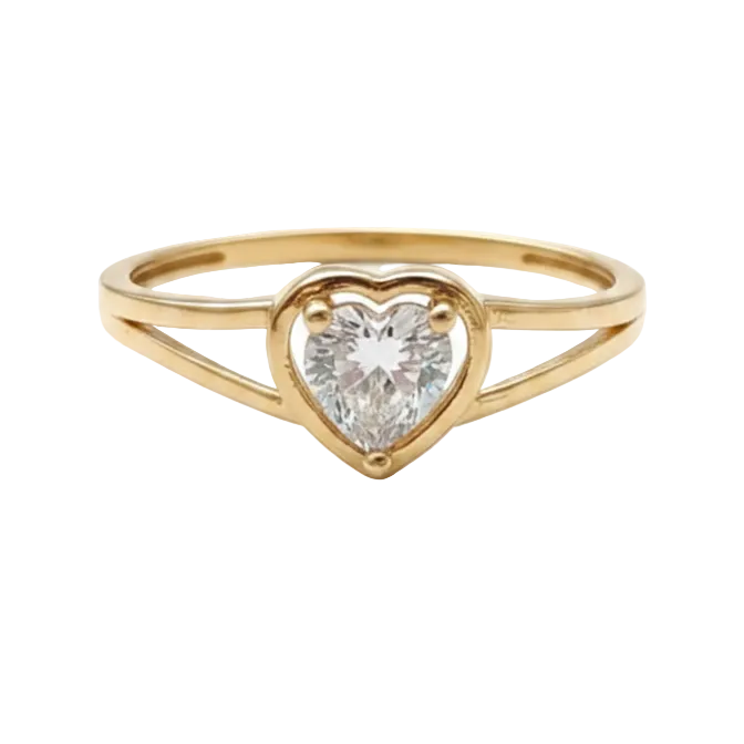 Anillo Corazón - Anillo Oro italiano 18k