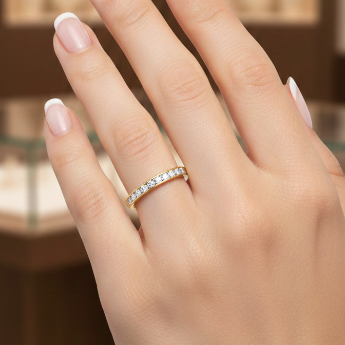 Anillo Medio Cintillo - Oro Amarillo