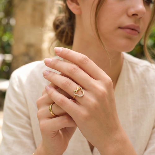 Anillo Coquette Mouse - Anillo Oro 18k