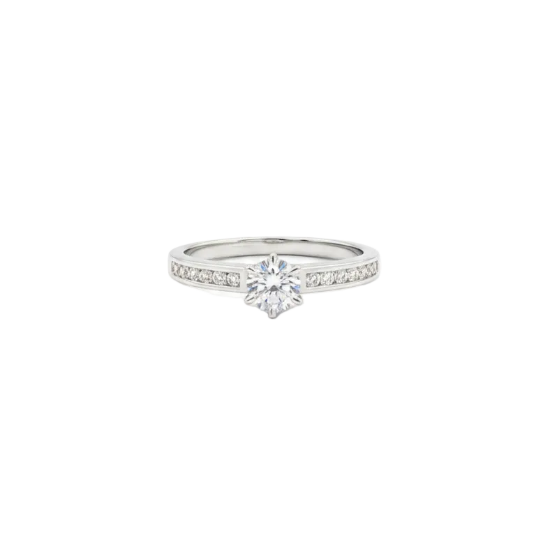 Anillo Solitario - Anillo Oro Italiano 18K