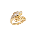 Anillo Cadena Felina - Anillo Oro 18k