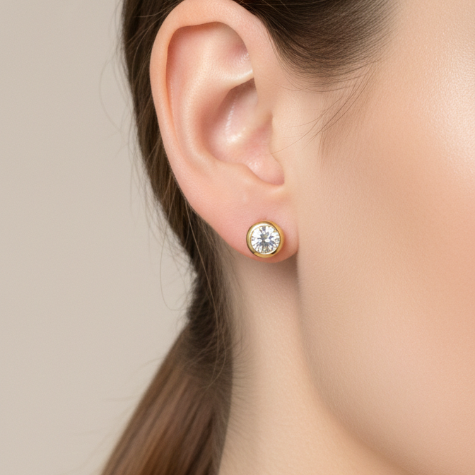 Aros Abridor Punto de Luz - Oro Amarillo