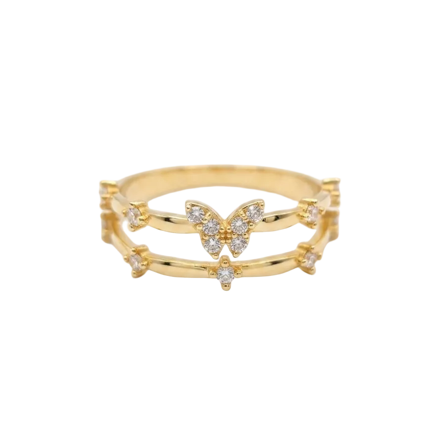 Anillo Mariposa Imperial en Oro - Anillo Oro italiano 18K