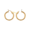 Aros Argollas tubo fina - Aros Oro Italiano 18K
