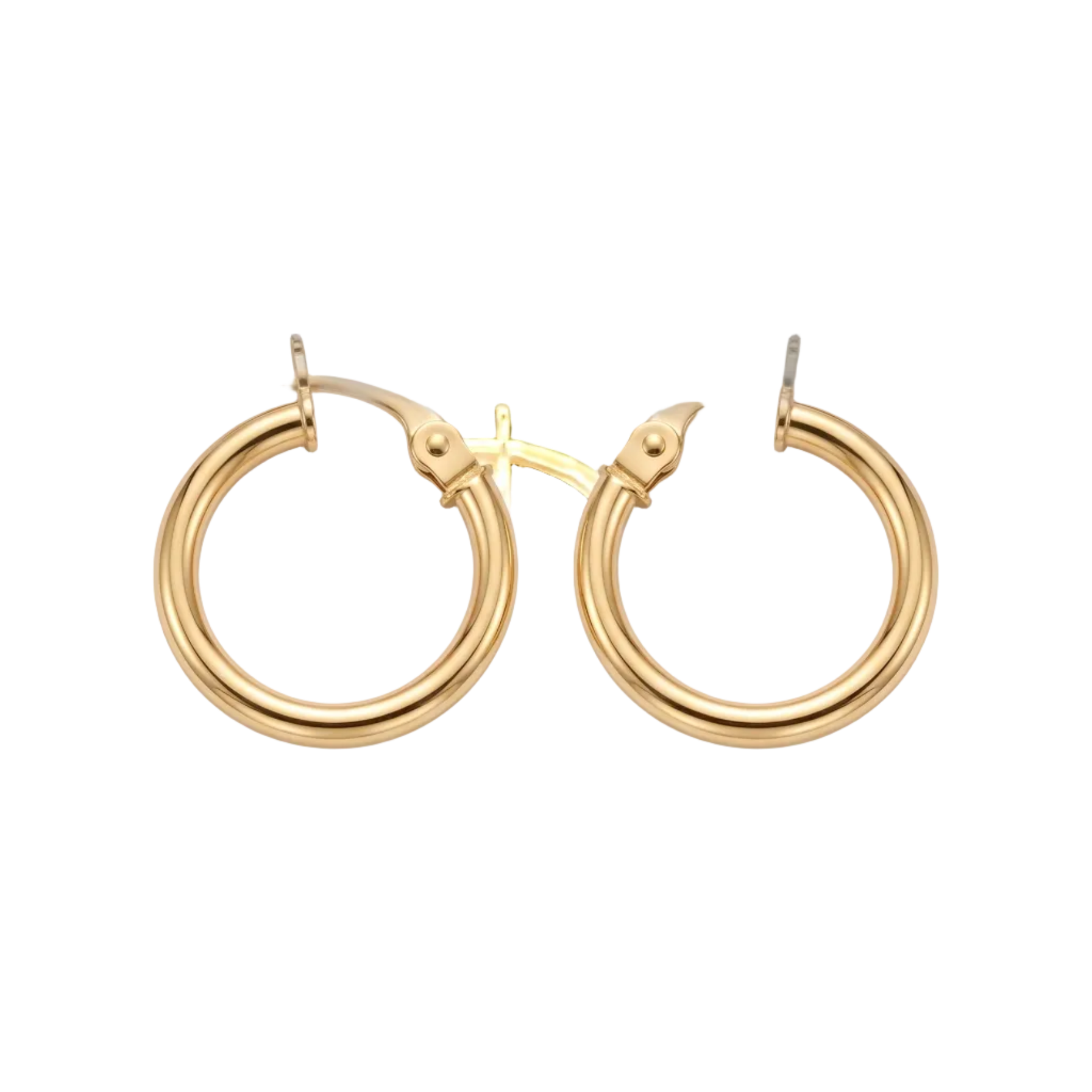 Aros Argollas tubo fina - Aros Oro Italiano 18K