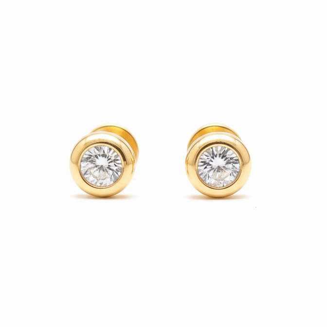 Aros Abridor Punto de Luz - Aros Oro italiano 18k