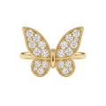 Anillo butterfly en Oro - Anillo Oro italiano 18K