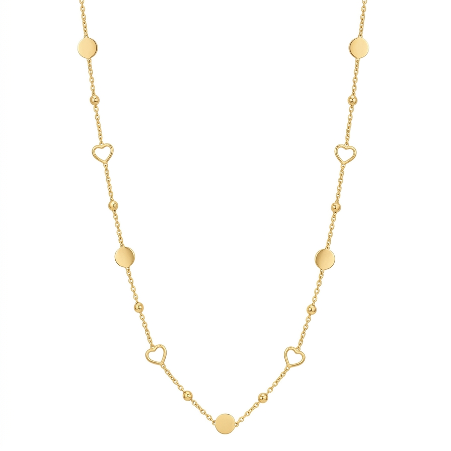 Collar Luna llena  - Collar Oro italiano 18k