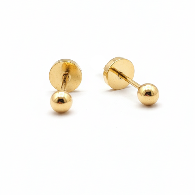 Aros abridor bolita - Oro Amarillo