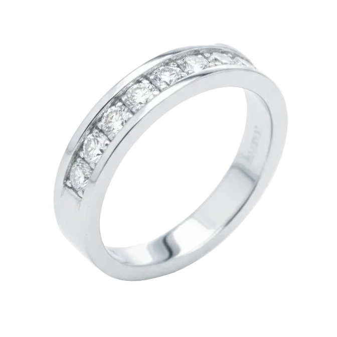 Anillo Medio Cintillo - Anillo Oro 18k