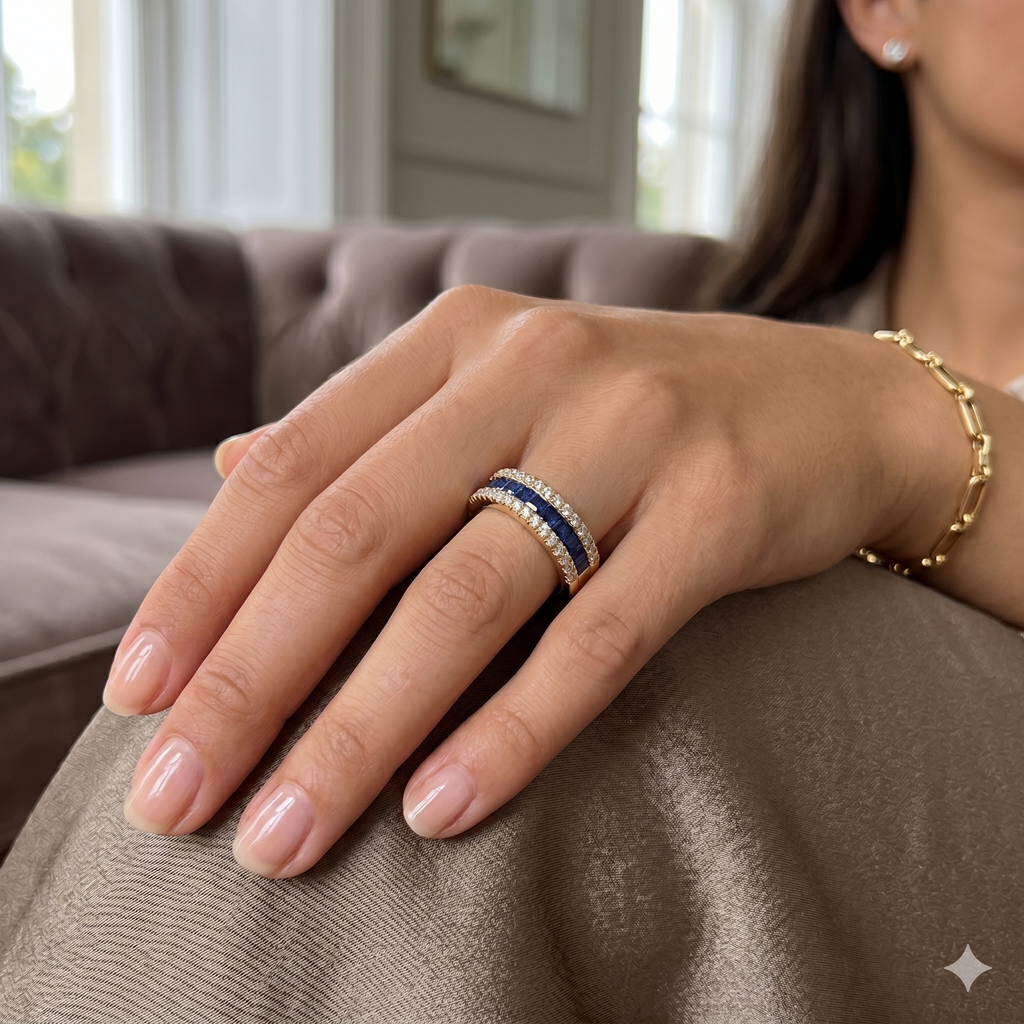 Anillo Zafira - Anillo Oro 18k