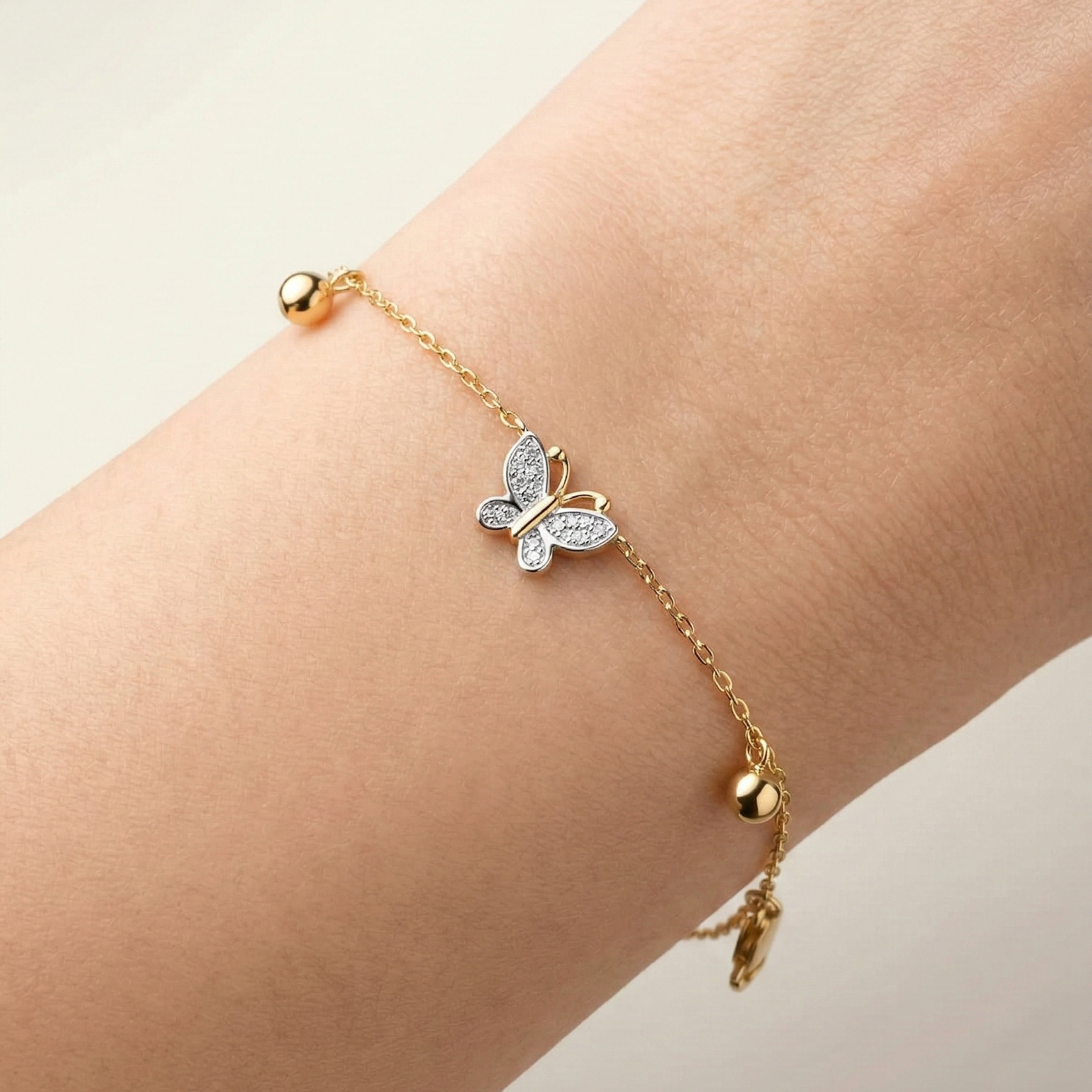 Pulsera Maripositas  - Pulsera Oro Italiano 18k