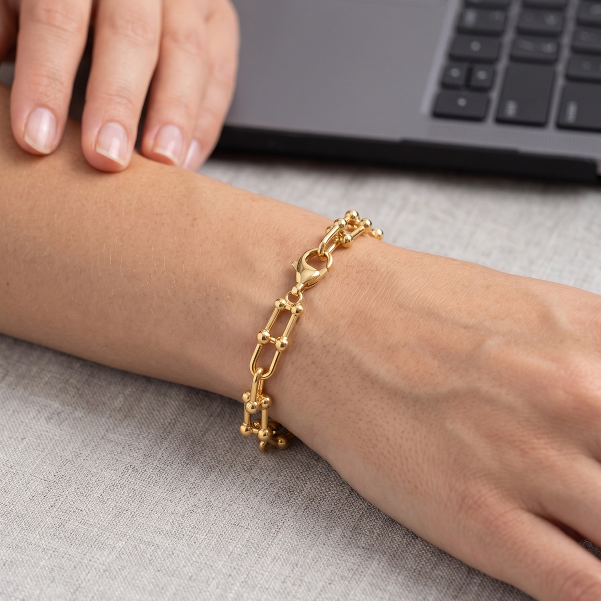 Pulsera Lazo Eterno - Pulsera Oro Italiano 18k
