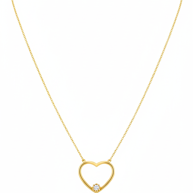 Collar Corazón - Oro Amarillo 18k