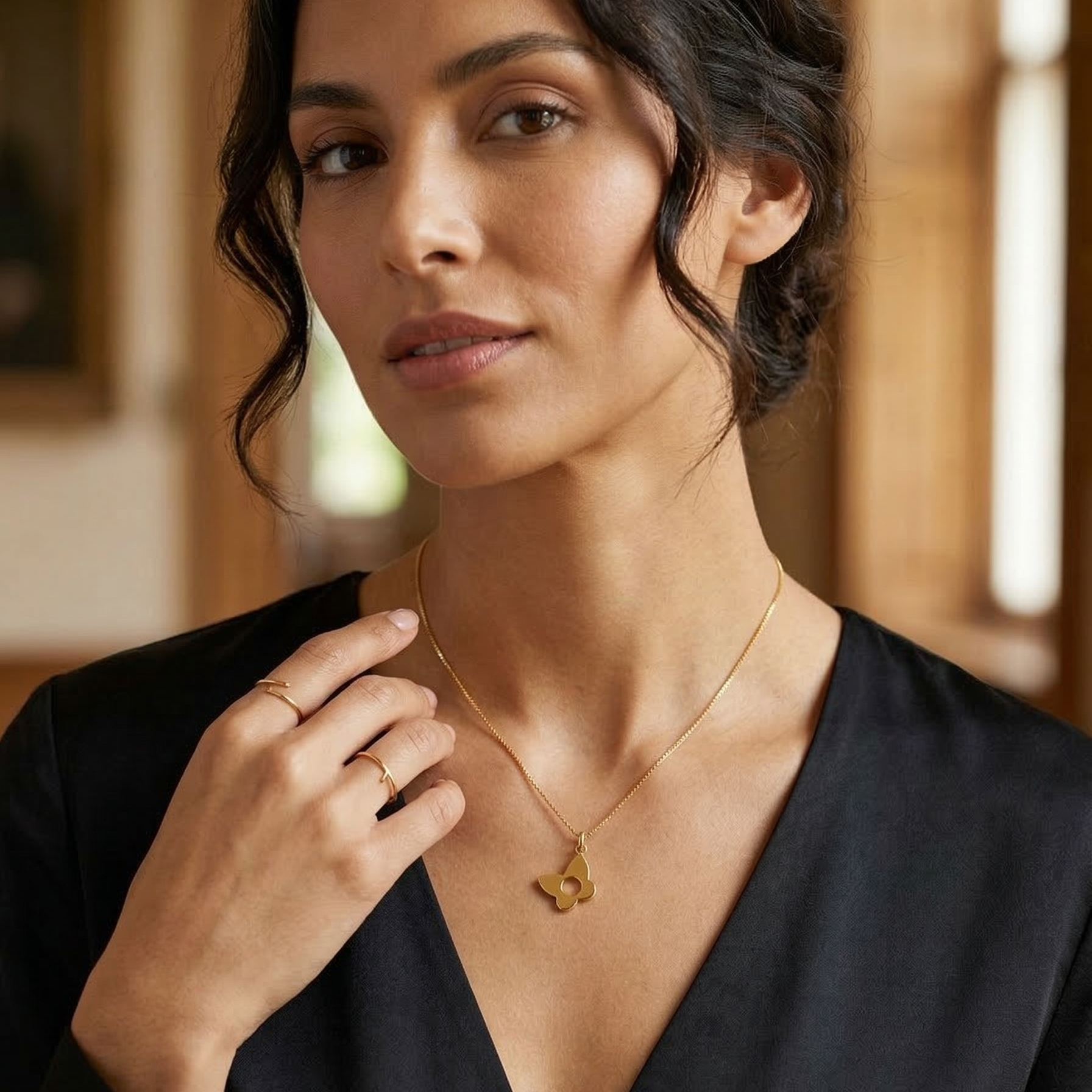 Colgante Mariposa - Colgante Oro italiano 18k