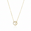 Collar Flor Esmaltada - Collar Oro italiano 18k