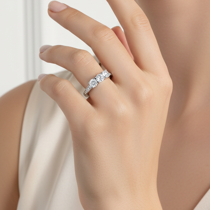 Anillo Medio Cintillo - Anillo Oro italiano 18k