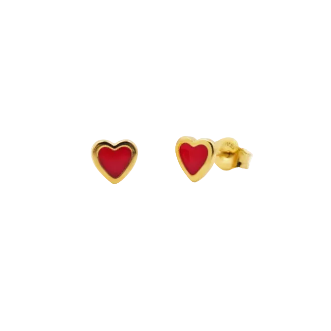 Aros Corazón - Aros Oro 18K