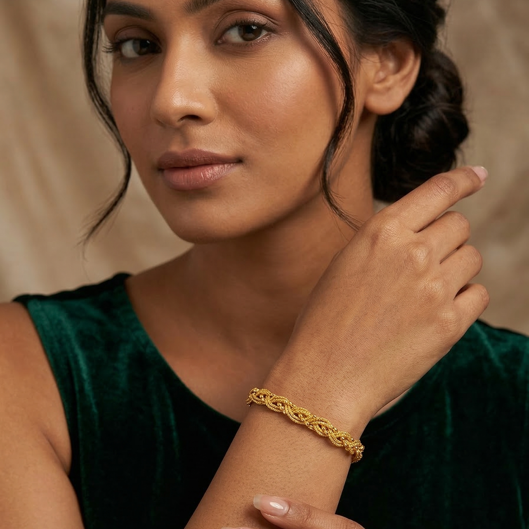 Pulsera Tejida fina - Pulsera Oro Italiano 18k