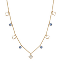 Collar Flores Esmaltadas - Collar Oro italiano 18k