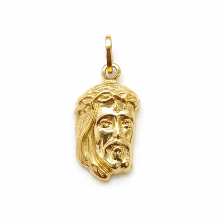 Colgante Rostro de Jesus - Colgante Oro italiano 18k