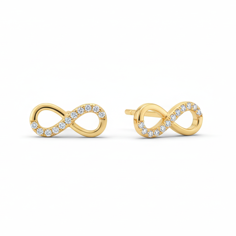 Aros infinito Circones - Aros Oro italiano 18k